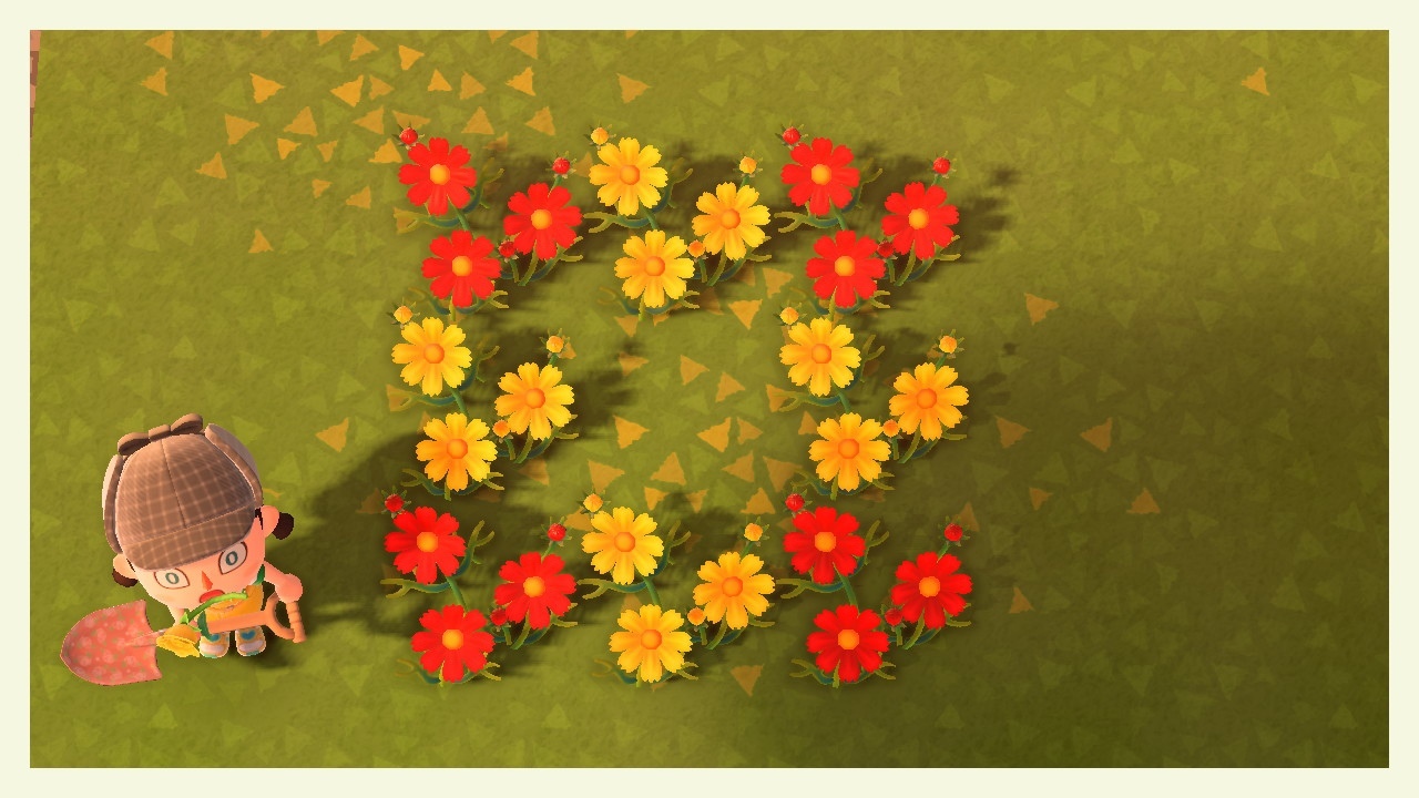 Схема рассадки цветов в шахматном порядке