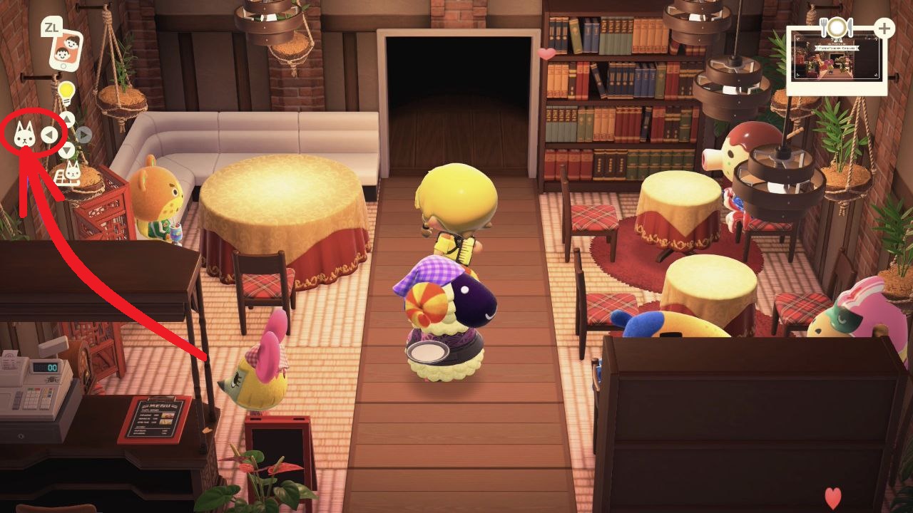 Смена сотрудника в заведении - кнопка