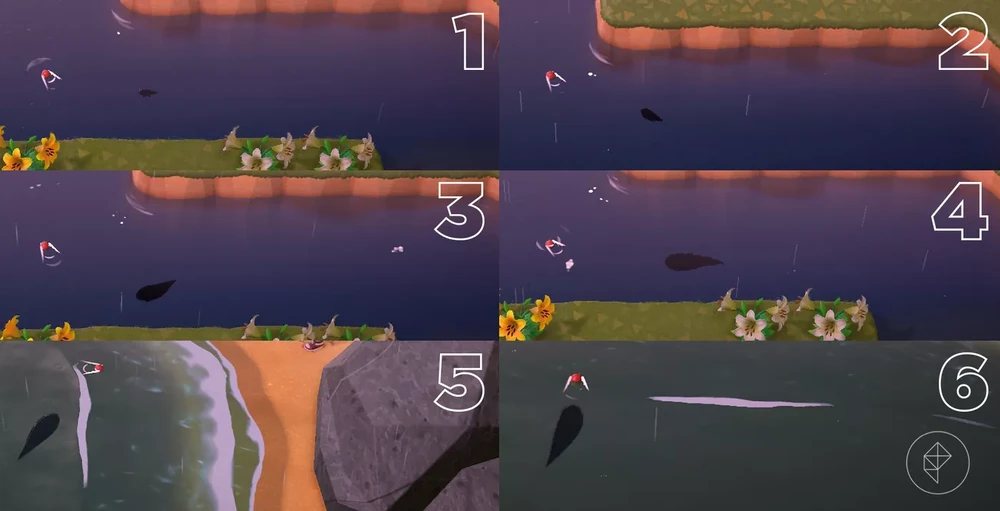 Размер тени рыб