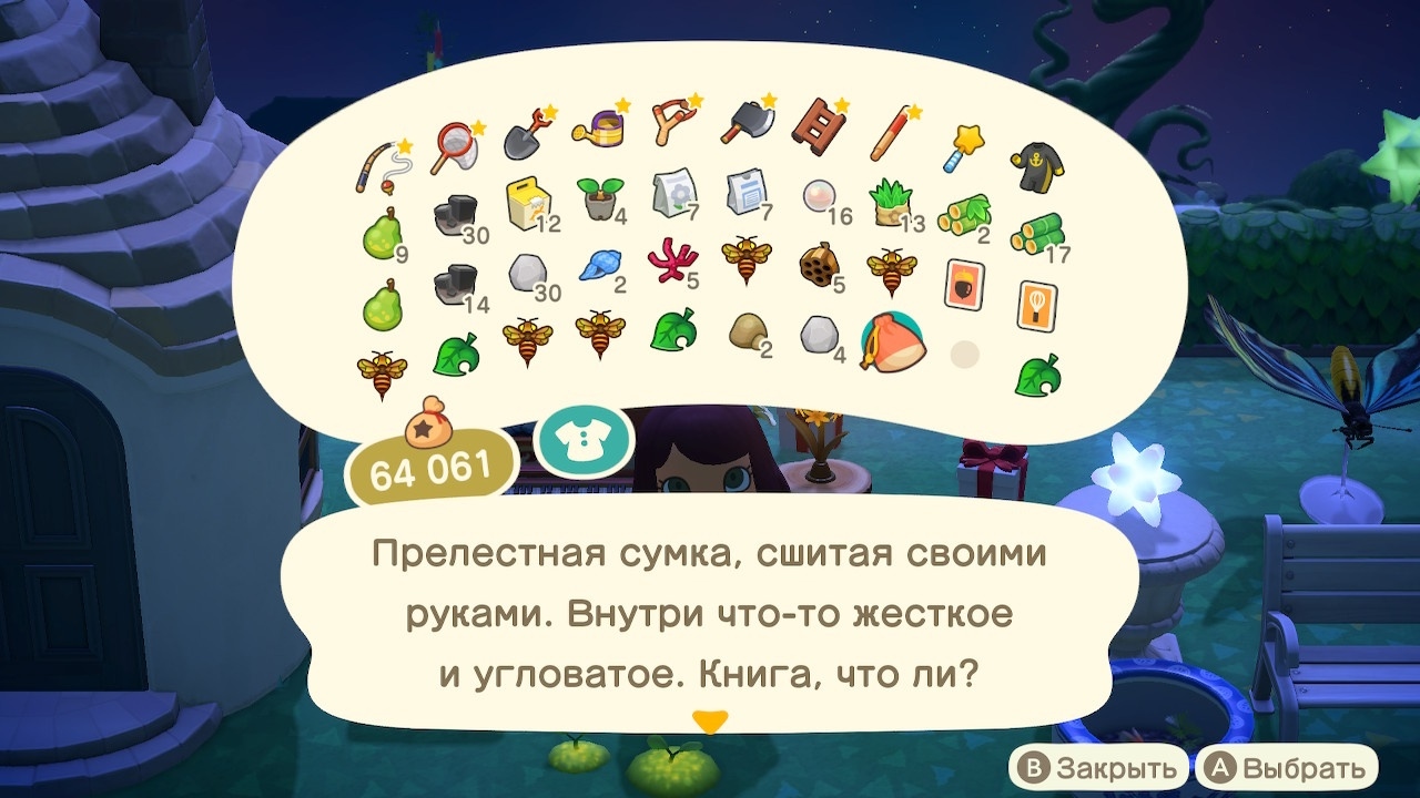 Описание сумки обычного жителя